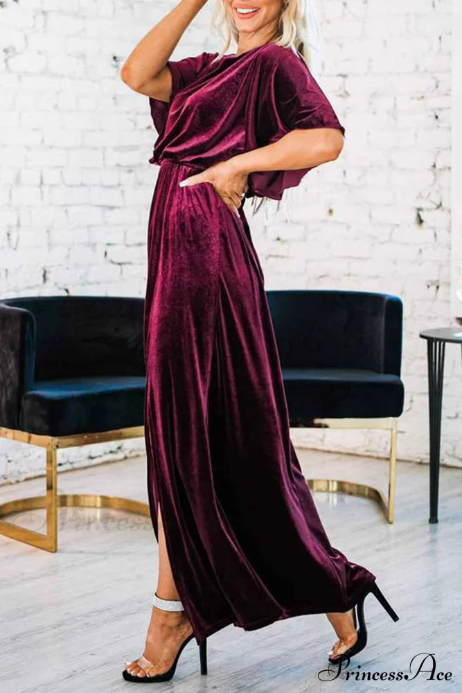 Margot Velvet Midi Dress Gold 5