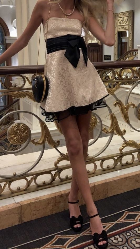 Margot Champagne Strapless Mini Dress Picture Color 4