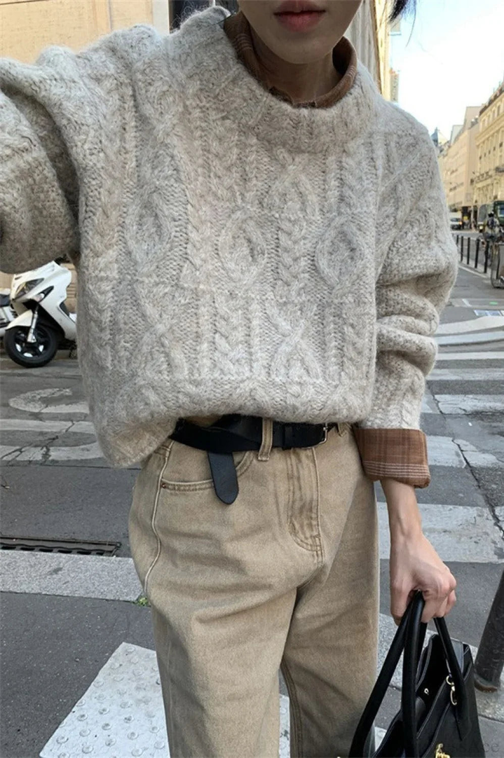 Mila Cable Knit Sweater Orange 5