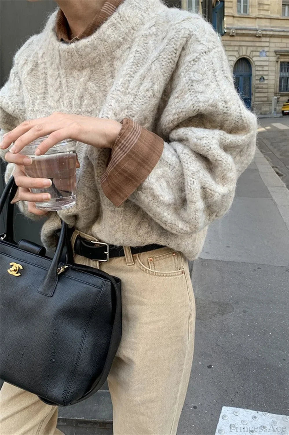 Mila Cable Knit Sweater Off-white 4