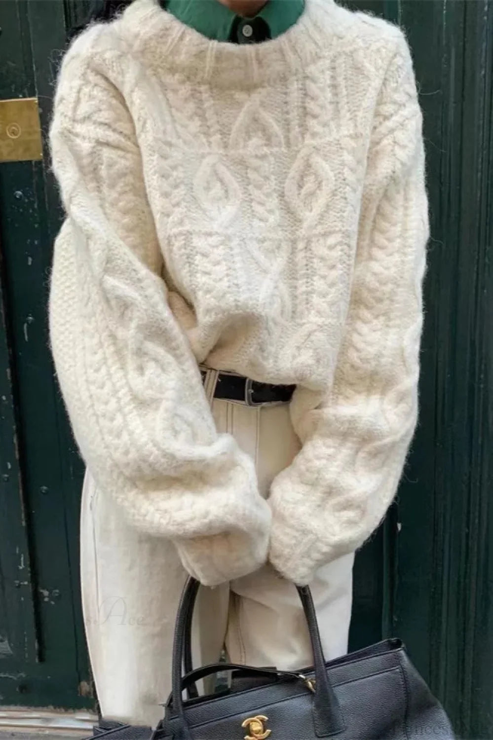 Mila Cable Knit Sweater Orange 1