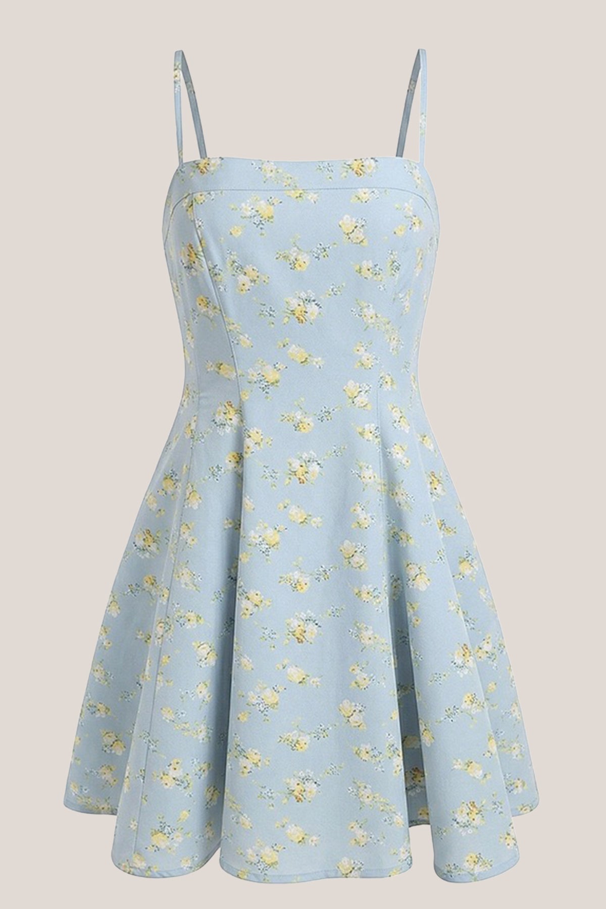 Margot Floral Cotton Mini Dress Line Rose Printed Cotton Mini Dress in Blue 3