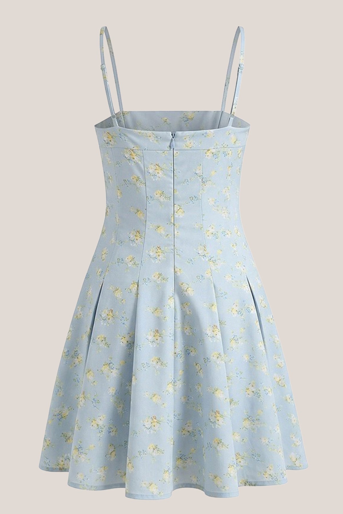 Margot Floral Cotton Mini Dress Line Rose Printed Cotton Mini Dress in Blue 4