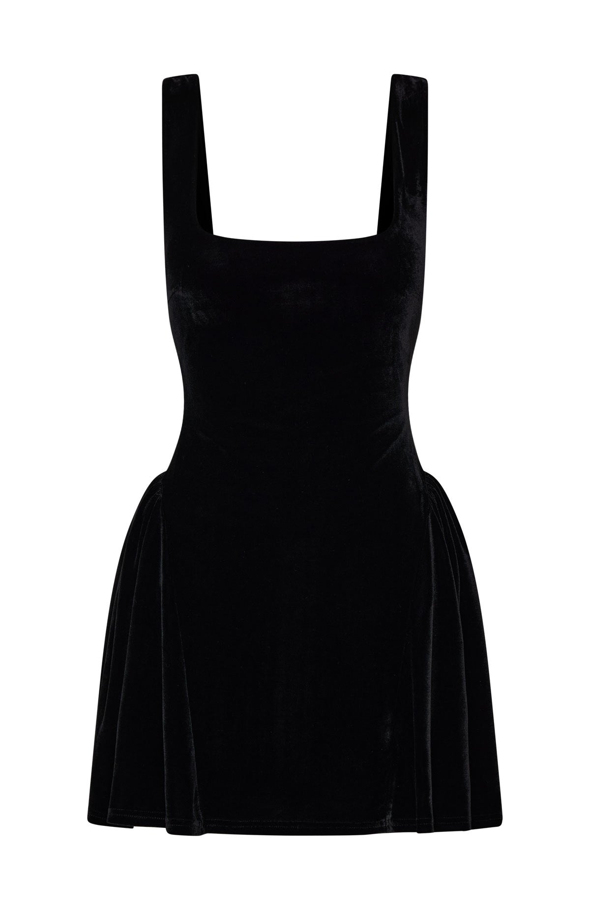 Margot Velvet Mini Dress Black 9