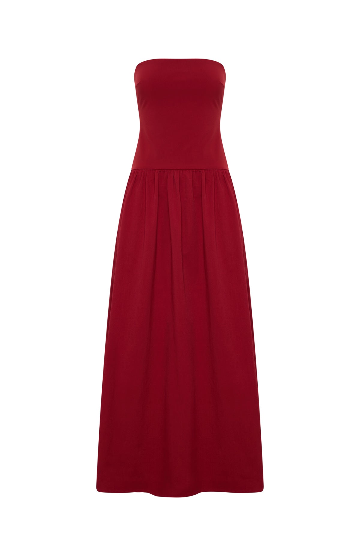 Valentina Silk Maxi Dress in Burgundy 5