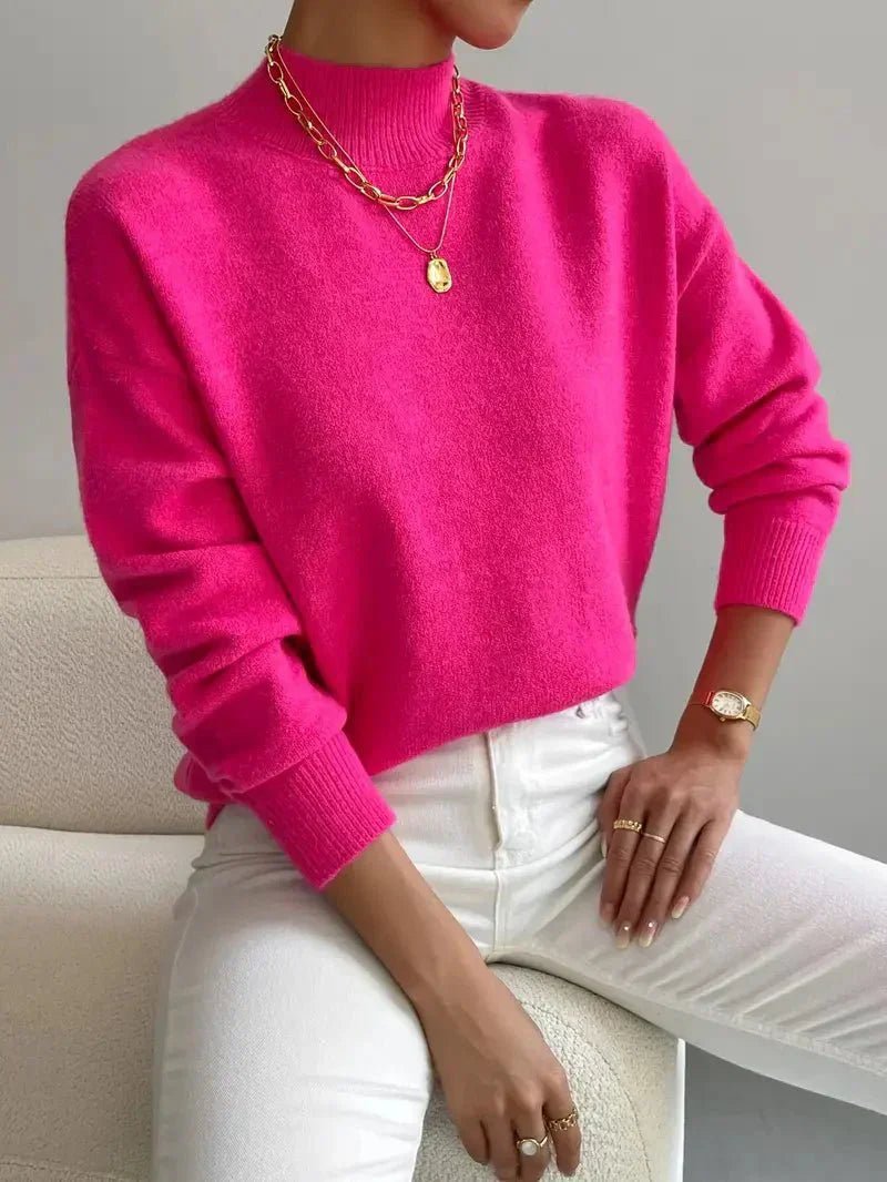 Margot Mock Turtleneck Sweater White 7