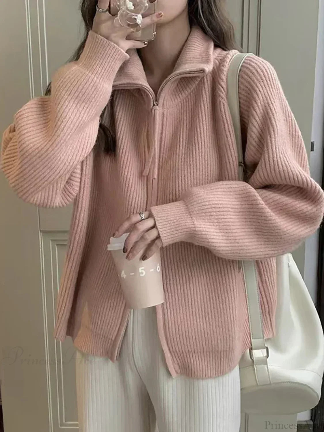 Margot Knit Cardigan Pink 2